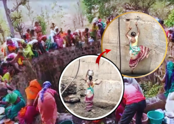 Nashik News : घोटभर पाण्यासाठी जीव टांगणीला, दोरीच्या सहाय्याने रिकाम्या विहिरीत महिलांची धडपड; पाहा Video