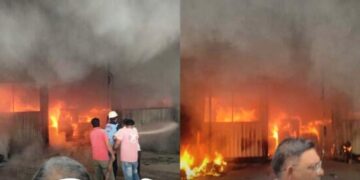 श्रीरामपूर MIDC मध्ये फर्निचर कंपनीला भीषण आग