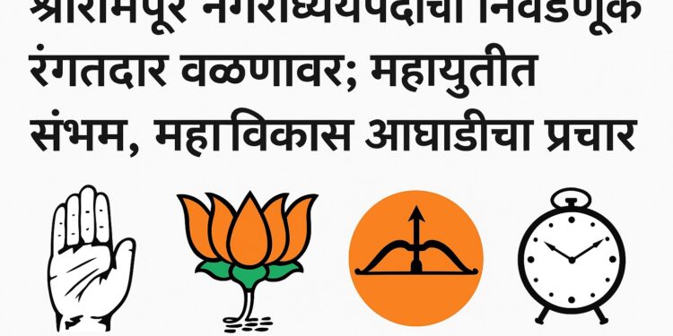 श्रीरामपूर नगराध्यक्षपदाची निवडणूक रंगतदार वळणावर; महायुतीत संभ्रम, महाविकास आघाडीचा प्रचार वेगात